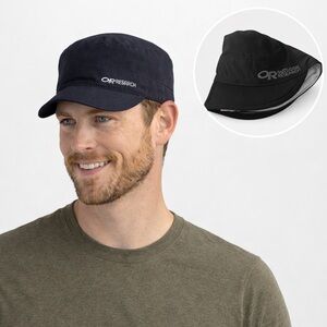 Outdoor Research Radar Pocket Cap Black Packable Hiking Hat UPF 40 Lightweight